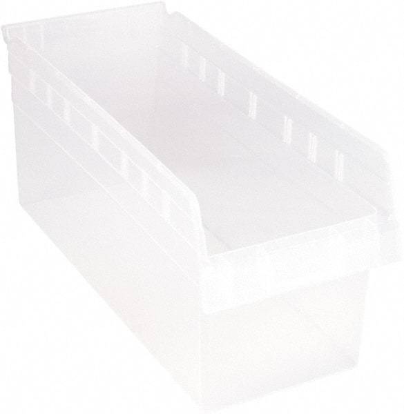 Quantum Storage - 17-7/8" Deep, Clear Polypropylene Hopper Shelf Bin - 8" High x 8-3/8" Wide x 17-7/8" Long - A1 Tooling