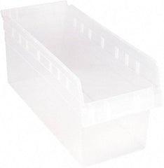 Quantum Storage - 17-7/8" Deep, Clear Polypropylene Hopper Shelf Bin - 8" High x 8-3/8" Wide x 17-7/8" Long - A1 Tooling