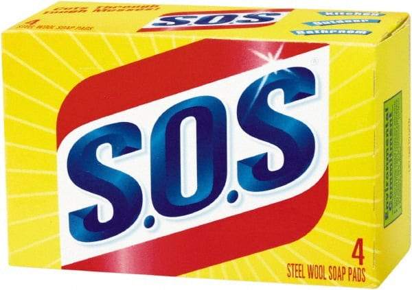 SOS - Steel Wool Scouring Soap Pad - Heavy-Duty, Blue/Gray - A1 Tooling