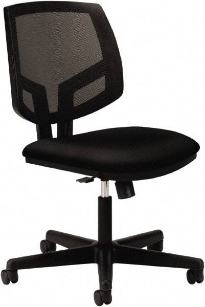 Hon - 38-1/2" High Task Chair with Synchro-Tilt - 24" Wide x 25" Deep, 100% Polyester Seat, Black - A1 Tooling