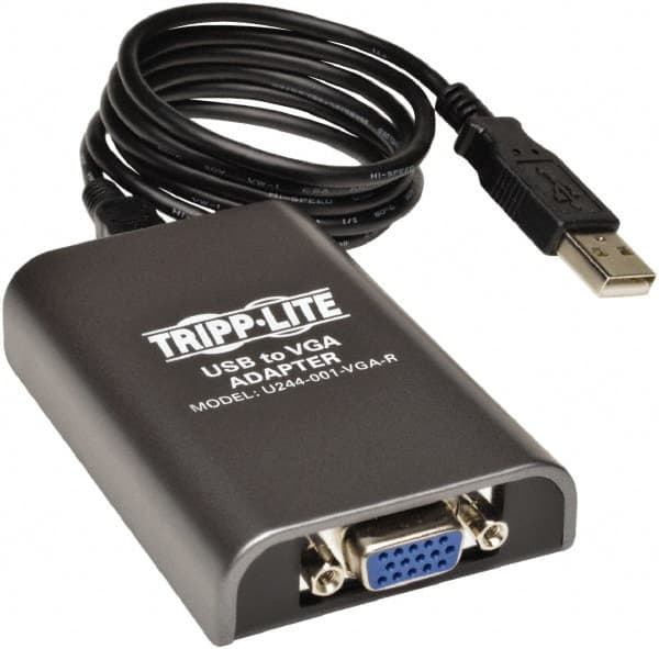 Tripp-Lite - Dual-Monitor Adapter - USB Connector, Black, Use with Cabling and Video Applications - A1 Tooling