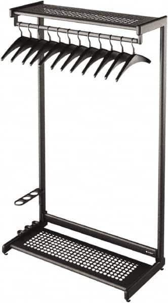 Quartet - 12 Hooks, 48" Long x 18-1/2" Deep, Steel Single Side Garment Rack - 61-1/2" High - A1 Tooling