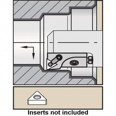 Kennametal - Right Hand, MTFN Toolholder Compatibility, TN.. Insert Compatibility, Indexable Turning Cartridge - Screw or Clamp Holding Method, 55mm OAL x 20mm OAH - A1 Tooling