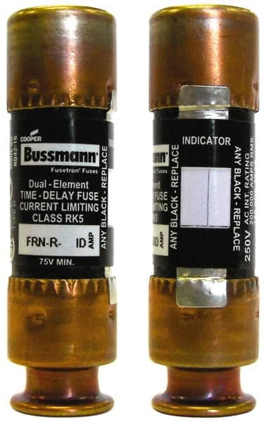 Cooper Bussmann - 125 VDC, 250 VAC, 12 Amp, Time Delay General Purpose Fuse - Fuse Holder Mount, 50.8mm OAL, 20 at DC, 200 (RMS) kA Rating, 14.3mm Diam - A1 Tooling