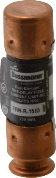 Cooper Bussmann - 125 VDC, 250 VAC, 15 Amp, Time Delay General Purpose Fuse - Fuse Holder Mount, 50.8mm OAL, 20 at DC, 200 (RMS) kA Rating, 14.3mm Diam - A1 Tooling