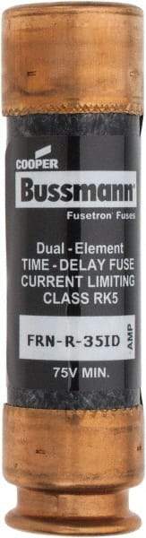 Cooper Bussmann - 125 VDC, 250 VAC, 35 Amp, Time Delay General Purpose Fuse - Fuse Holder Mount, 76.2mm OAL, 20 at DC, 200 (RMS) kA Rating, 20.6mm Diam - A1 Tooling