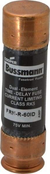 Cooper Bussmann - 125 VDC, 250 VAC, 60 Amp, Time Delay General Purpose Fuse - Fuse Holder Mount, 76.2mm OAL, 20 at DC, 200 (RMS) kA Rating, 20.6mm Diam - A1 Tooling