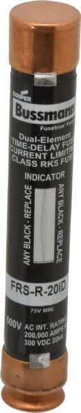 Cooper Bussmann - 300 VDC, 600 VAC, 20 Amp, Time Delay General Purpose Fuse - Fuse Holder Mount, 127mm OAL, 20 at DC, 200 (RMS) kA Rating, 20.6mm Diam - A1 Tooling