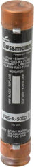 Cooper Bussmann - 250 VDC, 600 VAC, 50 Amp, Time Delay General Purpose Fuse - Fuse Holder Mount, 5-1/2" OAL, 20 at DC, 200 (RMS) kA Rating, 27mm Diam - A1 Tooling