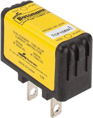 Cooper Bussmann - 300 VDC & 600 VAC, 15 Amp, Time Delay General Purpose Fuse - Plug-in Mount, 47.75mm OAL, 100 at DC, 200 (CSA RMS), 300 (UL RMS) kA Rating - A1 Tooling