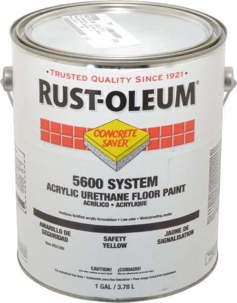 Rust-Oleum - 1 Gal Can Satin Safety Yellow Floor Coating - <100 g/L VOC Content - A1 Tooling