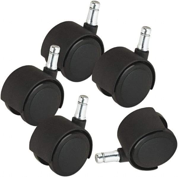 Master Caster - Matte Black Carpet Casters - For Wood & Tubular Metal Chairs & Office Furniture - A1 Tooling