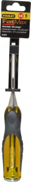 Stanley - 9" OAL x 1/4" Blade Width Wood Chisel - 1/4" Tip, Acetate & Rubber Grip Handle - A1 Tooling