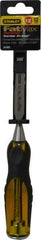 Stanley - 9" OAL x 1/2" Blade Width Wood Chisel - 1/2" Tip, Acetate & Rubber Grip Handle - A1 Tooling