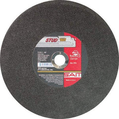 Sait - 12" Aluminum Oxide Cutoff Wheel - 3/32" Thick, 1" Arbor, 5,100 Max RPM, Use with Chop Saws - A1 Tooling