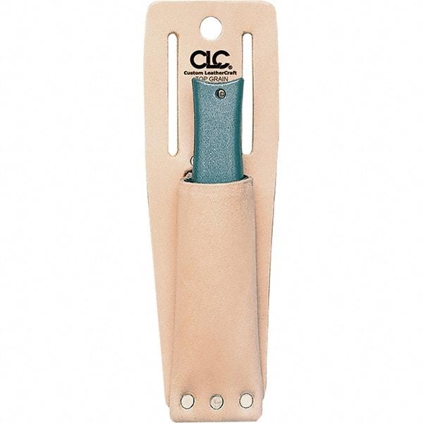 CLC - Knife Holster with 1 Pocket - Leather, Natural (Color), 2" Wide x 6" High x 1-1/4" Deep - A1 Tooling