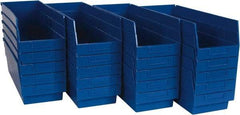 Quantum Storage - 50 Lb. Load Capacity, 17-7/8" Deep, Blue Polypropylene Hopper Shelf Bin - 6" High x 6-5/8" Wide x 17-7/8" Long - A1 Tooling