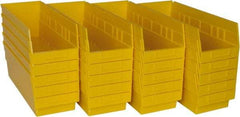 Quantum Storage - 50 Lb. Load Capacity, 17-7/8" Deep, Yellow Polypropylene Hopper Shelf Bin - 6" High x 6-5/8" Wide x 17-7/8" Long - A1 Tooling