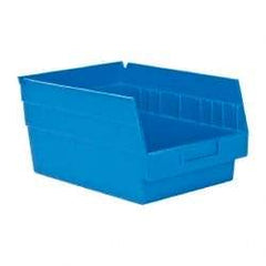 Quantum Storage - 50 Lb. Load Capacity, 11-5/8" Deep, Blue Polypropylene Hopper Shelf Bin - 6" High x 8-3/8" Wide x 11-5/8" Long - A1 Tooling