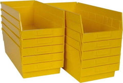 Quantum Storage - 50 Lb. Load Capacity, 17-7/8" Deep, Yellow Polypropylene Hopper Shelf Bin - 6" High x 8-3/8" Wide x 17-7/8" Long - A1 Tooling