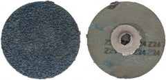 Tru-Maxx - 3" Disc Diam, 24 Grit, Zirconia Alumina Quick Change Disc - Type S Attaching System, Coated, Blue, Very Coarse Grade - A1 Tooling