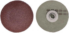 Tru-Maxx - 3" Disc Diam, 50 Grit, Aluminum Oxide Quick Change Disc - Type S Attaching System, Coated, Maroon, Coarse Grade - A1 Tooling