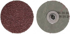 Tru-Maxx - 3" Disc Diam, 24 Grit, Aluminum Oxide Quick Change Disc - Type S Attaching System, Coated, Maroon, Very Coarse Grade - A1 Tooling