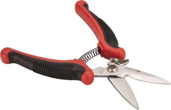 Wiss - 2-1/2" Length of Cut, Straight Pattern Multi-Purpose Snip - 8-1/2" OAL, Cushion Grip Handle - A1 Tooling