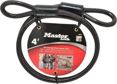 Master Lock - 4' Long Heavy Duty Cable - 3/8" Diam - A1 Tooling