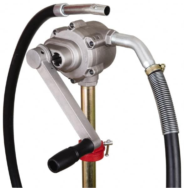 PRO-LUBE - Oil Lubrication 8 Strokes/Gal Flow Aluminum Rotary Hand Pump - For 15 to 55 Gal Container - A1 Tooling