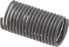 Recoil - 100 Inserts, 1/4-28 UNF, 3D, Stainless Steel Screw Locking Insert - 17-5/8 Free Coils, 3/4 Inch Overall Length, 0.306 to 0.326 Inch Outside Diameter, with Tang, Dry Film Lubricant - Exact Industrial Supply