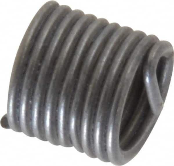 Recoil - M5x0.8 Metric Coarse, 2D, Stainless Steel Screw Locking Insert - 9-5/8 Free Coils, 10mm Overall Length, 6.25 to 6.8mm Outside Diameter, with Tang, Dry Film Lubricant - Exact Industrial Supply