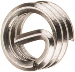 Recoil - #4-40 UNC, 0.112" OAL, Free Running Helical Insert - 2-3/4 Free Coils, Tanged, Stainless Steel, Bright Finish, 1D Insert Length - Exact Industrial Supply