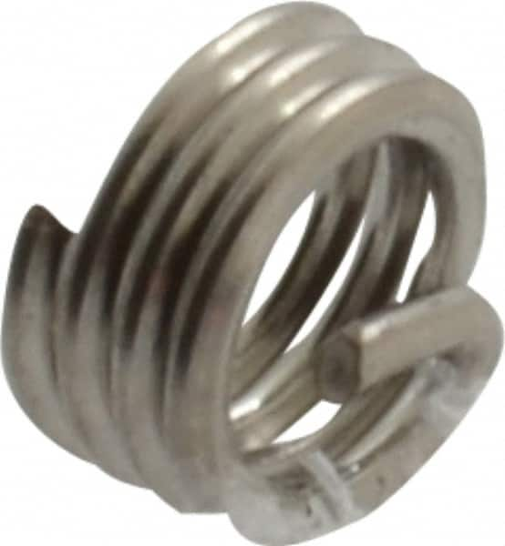 Recoil - #5-40 UNC, 1/8" OAL, Free Running Helical Insert - 3-1/4 Free Coils, Tanged, Stainless Steel, Bright Finish, 1D Insert Length - A1 Tooling