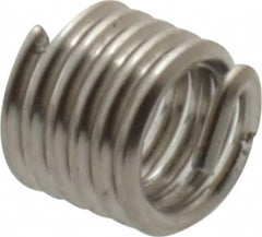 Recoil - #5-40 UNC, 0.188" OAL, Free Running Helical Insert - 5-1/2 Free Coils, Tanged, Stainless Steel, Bright Finish, 1-1/2D Insert Length - A1 Tooling