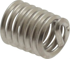 Recoil - #10-24 UNC, 0.38" OAL, Free Running Helical Insert - 7-1/8 Free Coils, Tanged, Stainless Steel, Bright Finish, 2D Insert Length - A1 Tooling