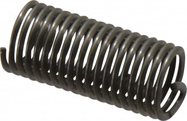 Recoil - 1/4-28 UNF, 3/4" OAL, Free Running Helical Insert - 17-5/8 Free Coils, Tanged, Stainless Steel, Bright Finish, 3D Insert Length - A1 Tooling