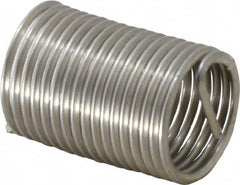 Recoil - 1/2-20 UNF, 1" OAL, Free Running Helical Insert - 16-7/8 Free Coils, Tanged, Stainless Steel, Bright Finish, 2D Insert Length - A1 Tooling