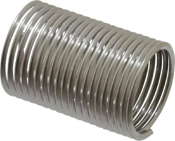 Recoil - 5/8-18 UNF, 1-1/4" OAL, Free Running Helical Insert - 19-1/4 Free Coils, Tanged, Stainless Steel, Bright Finish, 2D Insert Length - A1 Tooling