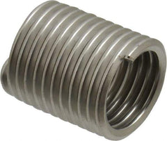 Recoil - M12x1.75 Metric Coarse, 24mm OAL, Free Running Helical Insert - 11-1/2 Free Coils, Tanged, Stainless Steel, Bright Finish, 2D Insert Length - A1 Tooling