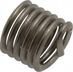 Recoil - #8-32 UNF, 0.246" OAL, Free Running Helical Insert - 6 Free Coils, Tanged, Stainless Steel, 1-1/2D Insert Length - Exact Industrial Supply