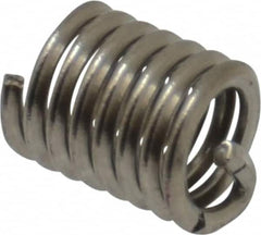 Recoil - #10-24 Metric Coarse, 0.38" OAL, Free Running Helical Insert - 7-1/8 Free Coils, Tanged, Stainless Steel, 2D Insert Length - Exact Industrial Supply