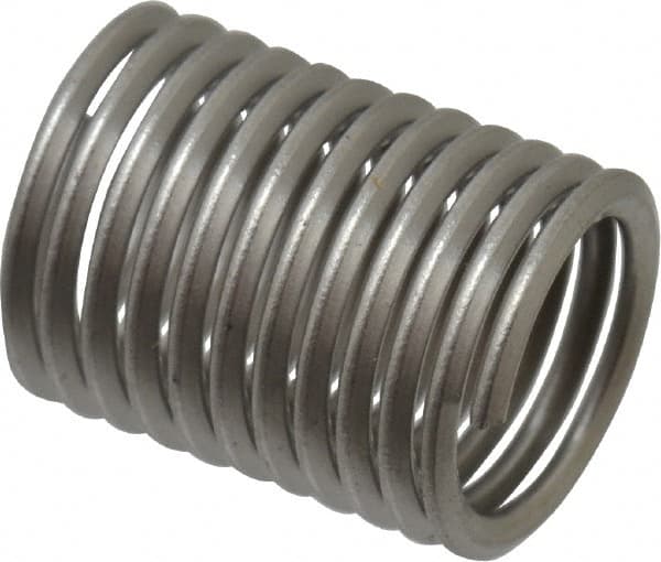 Recoil - 1/4-28 UNC, 1/2" OAL, Free Running Helical Insert - 11-3/8 Free Coils, Tanged, Stainless Steel, 2D Insert Length - A1 Tooling