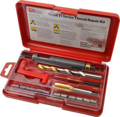 Recoil - 18 Inserts, 7/16-14, 7/16-14 UNC, Thread Repair Kit - 0.656" Insert Length - Exact Industrial Supply