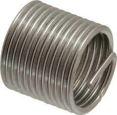 Recoil - M12x1.25 Metric Fine, 18mm OAL, Free Running Helical Insert - Tanged, Stainless Steel, 1-1/2D Insert Length - Exact Industrial Supply