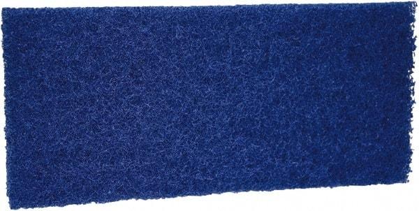 Remco - 10" Long x 4-1/2" Wide x 13/16" Thick Scouring Pad - Medium-Duty, Blue - A1 Tooling