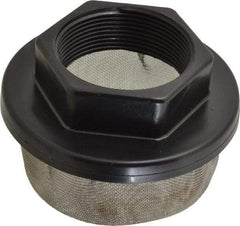 Flow Ezy Filters - 30 Mesh, 189 LPM, 50 GPM, 4.2" Diam, Female Pipe Mounted Suction Screen Strainer - 2 Port NPT, 2.6" Long - A1 Tooling