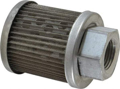 Flow Ezy Filters - 60 Mesh, 11 LPM, 3 GPM, 2.1" Diam, Female Suction Strainer without Bypass - 1/2 Port NPT, 2.7" Long - A1 Tooling