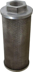 Flow Ezy Filters - 60 Mesh, 114 LPM, 30 GPM, 4.3" Diam, Female Suction Strainer without Bypass - 1-1/2 Port NPT, 9.8" Long - A1 Tooling