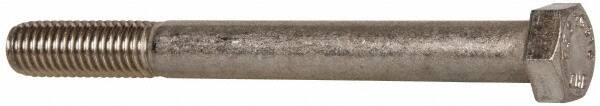 Value Collection - 1/2-13 UNC, 5" Length Under Head Hex Head Cap Screw - Partially Threaded, Grade 316 Stainless Steel, Uncoated, 3/4" Hex - A1 Tooling